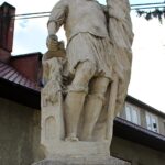 09.05.2020. Skalbmierz. Pomnik świętego Floriana / Marta Gajda / Radio Kielce