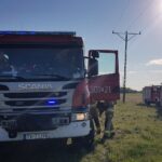 21.05.2020. Rykoszyn. Pożar siarki granulowanej na torach kolejowych / OSP KSRG Piekoszów