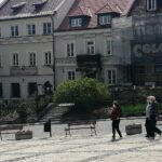 09.05.2020. Sandomierz. Turyści zwiedzają starówkę / Grażyna Szlęzak-Wójcik / Radio Kielce