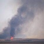 23.04.2020. Pożar w Biebrzańskim Parku Narodowym / Paweł Wądołowski / Radio Białystok