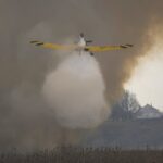 23.04.2020. Pożar w Biebrzańskim Parku Narodowym / Paweł Wądołowski / Radio Białystok