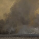 23.04.2020. Pożar w Biebrzańskim Parku Narodowym / Paweł Wądołowski / Radio Białystok