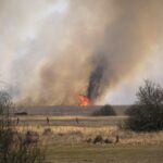 23.04.2020. Pożar w Biebrzańskim Parku Narodowym / Paweł Wądołowski / Radio Białystok