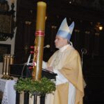 03.05.2020. Sandomierz.  Obchody rocznicy uchwalenia Konstytucji 3 Maja. Na zdjęciu: biskup Krzysztof Nitkiewicz / Grażyna Szlęzak-Wójcik / Radio Kielce