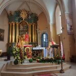 03.05.2020. Jędrzejów. Obchody rocznicy uchwalenia Konstytucji 3 Maja. Na zdjęciu: ks. Leszek Sztandera / Ewa Pociejowska-Gawęda / Radio Kielce