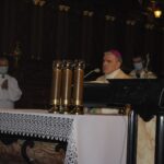 03.05.2020. Sandomierz.  Obchody rocznicy uchwalenia Konstytucji 3 Maja. Na zdjęciu (w środku): biskup Krzysztof Nitkiewicz / Grażyna Szlęzak-Wójcik / Radio Kielce