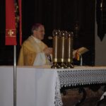 03.05.2020. Sandomierz.  Obchody rocznicy uchwalenia Konstytucji 3 Maja. Na zdjęciu: biskup Krzysztof Nitkiewicz / Grażyna Szlęzak-Wójcik / Radio Kielce