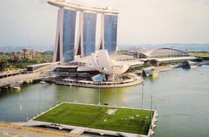 Singapur. Marina Bay Stadium / Zdjęcie z książki pt. „Stadiony świata” autorstwa Joanny Bachanek i Jacka Cukrowicza