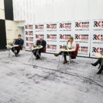 10.05.2020. Kielce. Studio Polityczne Radia Kielce. Na zdjęciu (od lewej): Krzysztof Lipiec - PiS, Dawid Kurowski - Konfederacja Ruch Narodowy, Czesław Siekierski - PSL, Katarzyna Czech-Kruczek - Platforma Obywatelska - Koalicja Obywatelska, Małgorzata Marenin - Nowa Lewica / Kamil Król / Radio Kielce