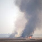 23.04.2020. Pożar w Biebrzańskim Parku Narodowym / Paweł Wądołowski / Radio Białystok