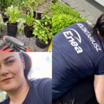 21.05.2020. Połaniec. Akcja #EneaEkoProjekty - „kwiaty dla pszczół”. Na zdjęciu: Justyna Kosowicz - rzecznik prasowy Enei Połaniec / Enea Połaniec