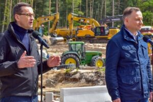 Prezydent i premier odwiedzili budowę przekopu Mierzei Wiślanej / Grzegorz Armatowski / Radio Gdańsk