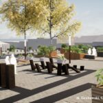 Wizualizacja Placu Tadeusza Kościuszki w Małogoszczu. Koncepcja Huberta Grabowskiego i Grzegorza Szczepańskiego / H. Grabowski, G. Szczepanski