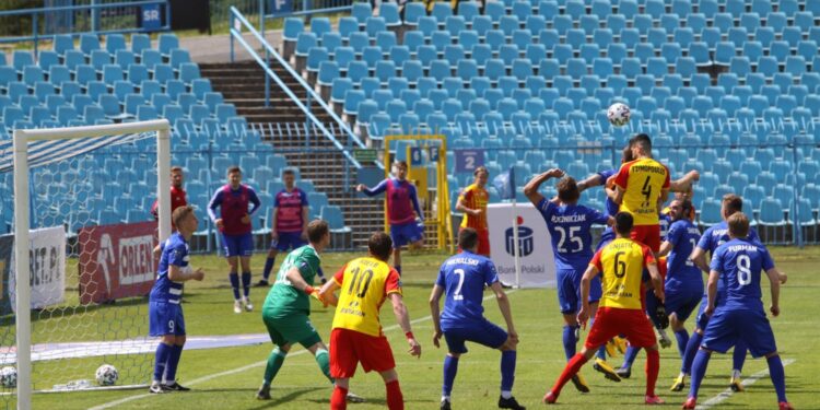 31.05.2020 Płock. Mecz Wisła Płock - Korona Kielce / Krzysztof Bujnowicz / Radio Kielce