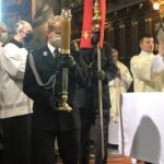 10.05.2020. Sandomierz. Msza święta w intencji strażaków i pracowników służby pożarniczej / Grażyna Szlęzak-Wójcik / Radio Kielce