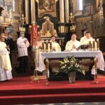 10.05.2020. Sandomierz. Msza święta w intencji strażaków i pracowników służby pożarniczej / Grażyna Szlęzak-Wójcik / Radio Kielce