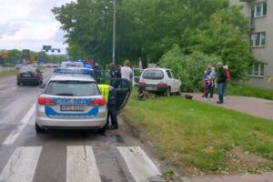 26.05.2020. Kielce. Kolizja przy ul. Warszawskiej / Piotr Kwaśniewski / Radio Kielce