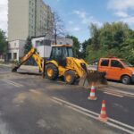 28.05.2020 Kielce. Uszkodzony wodociąg na ulicy Hożej. Utrudnienia w ruchu / Piotr Kwaśniewski / Radio Kielce