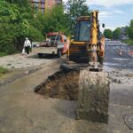 28.05.2020 Kielce. Uszkodzony wodociąg na ulicy Hożej. Utrudnienia w ruchu / Piotr Kwaśniewski / Radio Kielce