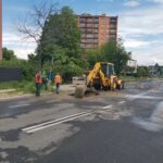 28.05.2020 Kielce. Uszkodzony wodociąg na ulicy Hożej. Utrudnienia w ruchu / Piotr Kwaśniewski / Radio Kielce