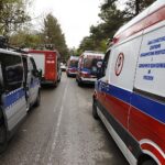 05.05.2020. Samsonów-Ciągłe. Wypadek kursowego busa / Jarosław Kubalski / Radio Kielce