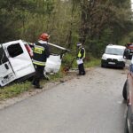 05.05.2020. Samsonów-Ciągłe. Wypadek kursowego busa / Jarosław Kubalski / Radio Kielce