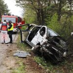 05.05.2020. Samsonów-Ciągłe. Wypadek kursowego busa / Jarosław Kubalski / Radio Kielce