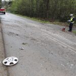 05.05.2020. Samsonów-Ciągłe. Wypadek kursowego busa / Jarosław Kubalski / Radio Kielce