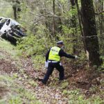 05.05.2020. Samsonów-Ciągłe. Wypadek kursowego busa / Jarosław Kubalski / Radio Kielce