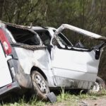 05.05.2020. Samsonów-Ciągłe. Wypadek kursowego busa / Jarosław Kubalski / Radio Kielce