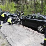 12.05.2020 Wypadek koło Brzechowa, gmina Daleszyce / Jarosław Kubalski / Radio Kielce