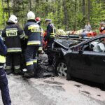 12.05.2020 Wypadek koło Brzechowa, gmina Daleszyce / Jarosław Kubalski / Radio Kielce