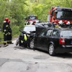 12.05.2020 Wypadek koło Brzechowa, gmina Daleszyce / Jarosław Kubalski / Radio Kielce