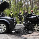 12.05.2020 Wypadek koło Brzechowa, gmina Daleszyce / Jarosław Kubalski / Radio Kielce