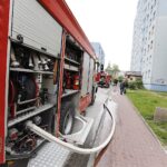 15.05.2020. Kielce. Pożar w wieżowcu na  Barwinku / Jarosław Kubalski / Radio Kielce