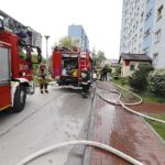 15.05.2020. Kielce. Pożar w wieżowcu na  Barwinku / Jarosław Kubalski / Radio Kielce