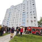 15.05.2020. Kielce. Pożar w wieżowcu na  Barwinku / Jarosław Kubalski / Radio Kielce