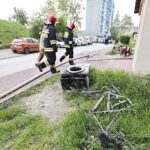 15.05.2020. Kielce. Pożar w wieżowcu na  Barwinku / Jarosław Kubalski / Radio Kielce