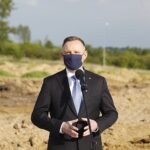 27.05.2020. Grzybów. Wizyta prezydenta Andrzeja Dudy. Na zdjęciu: prezydent Andrzej Duda / Jarosław Kubalski / Radio Kielce