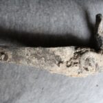 Sielpia. Znaleziska stowarzyszenia historycznego "Pasja”. . Zamek karabinu - zdjęcie przodu przed konserwacją / Stowarzyszenie historyczne "Pasja"