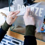 29.05.2020 Kielce. Naklejki przygotowane przez pracowników Instytutu Dizajnu w Kielcach / Paula Dulnik