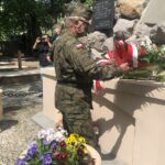 08.05.2020. Sandomierz. Uroczystości z okazji 75. rocznicy zakończenia II wojny światowej. Na zdjęciu: Janusz Jakubowski, prezes sandomierskiego  koła Światowego Związku Żołnierzy Armii Krajowej / Grażyna-Szlęzak-Wójcik / Radio Kielce