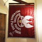 30.04.2019 Warszawa. Pałac Prezydencki. Sala Chorągwiana, gdzie znajdują się repliki polskich chorągwi z różnych okresów historycznych, a także kopie Konstytucji 3 Maja i Konstytucji dla Europy Wojciecha Jastrzębowskiego z 1831. Sztandar Pierwszej Brygady Legionów Polskich z 1915 roku / Jarosław Kubalski / Radio Kielce