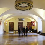 30.04.2019 Warszawa. Pałac Prezydencki. Sala Chorągwiana, gdzie znajdują się repliki polskich chorągwi z różnych okresów historycznych, a także kopie Konstytucji 3 Maja i Konstytucji dla Europy Wojciecha Jastrzębowskiego z 1831 / Jarosław Kubalski / Radio Kielce