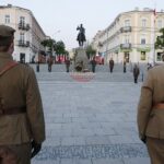 12.05.2020 Kielce. Plac Wolności. Uroczystości w 85. rocznicę śmierci Marszałka Józefa Piłsudskiego / Jarosław Kubalski / Radio Kielce