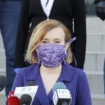 04.05.2020 Kielce. Konferencja w WFOŚiGW dotycząca programów dla OSP. Wiceminister sportu Anna Krupka / Jarosław Kubalski / Radio Kielce