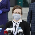 04.05.2020 Kielce. Konferencja w WFOŚiGW dotycząca programów dla OSP. Poseł Agata Wojtyszek / Jarosław Kubalski / Radio Kielce