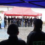 30.05.2020 Staszów. Akcja Bezpieczne Powiaty Świętokrzyskie Plus. Przekazanie  środków ochrony osobistej / Jarosław Kubalski / Radio Kielce