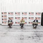 31.05.2020 Radio Kielce. Studio Polityczne. Na zdjęciu (od lewej):  Piotr Wawrzyk - wiceminister spraw zagranicznych i poseł PiS, Michał Braun - radny PO KO, Andrzej Szejna - poseł Nowej Lewicy, Dawid Lewicki - Konfederacja Partia KORWiN i Czesław Siekierski -  poseł PSL  / Jarosław Kubalski / Radio Kielce