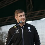 Prezentacja zespołu PGE Vive. Na zdjęciu: Julen Aginagalde / Marzena Mąkosa / Radio Kielce